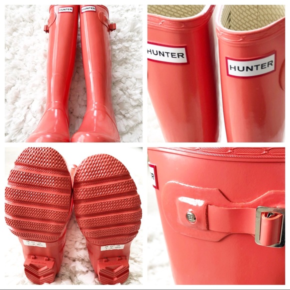 🆕Authentic Hunter Orange Knee-High Rain Boots 7 - Picture 8 of 8